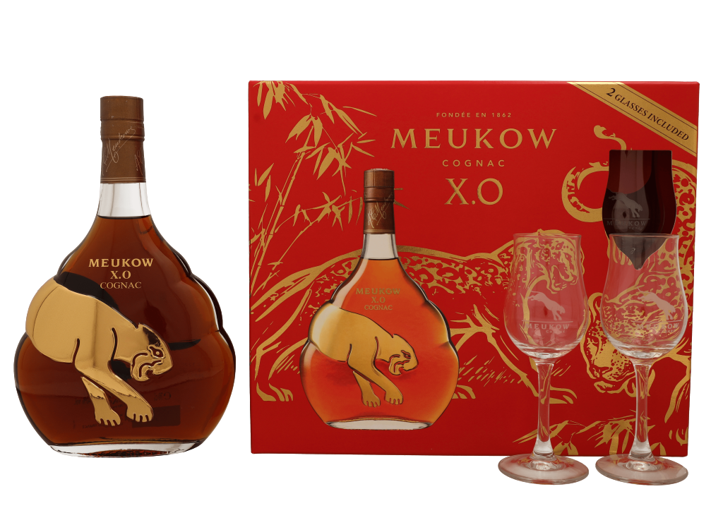 Buy Meukow XO Chinese New Year 2022 + 2 Glasses online | Square